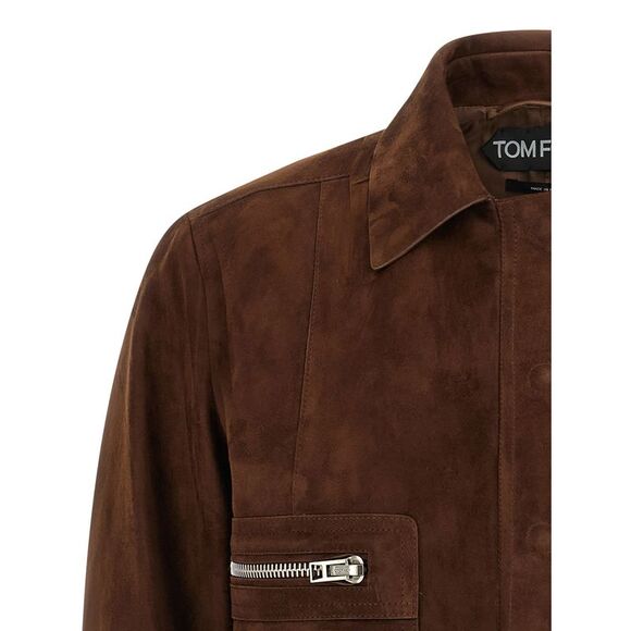 Tom Ford Women's Suede Bomber Jacket - Picture 3 of 4